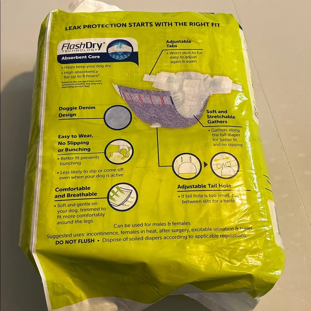 Comfortable Dog Diapers - 32 Pack